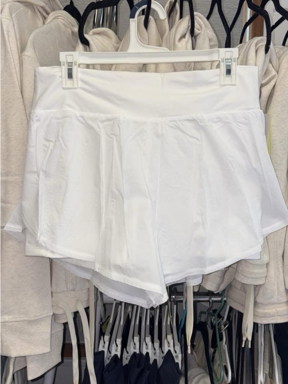 Women's White Athletic Shorts